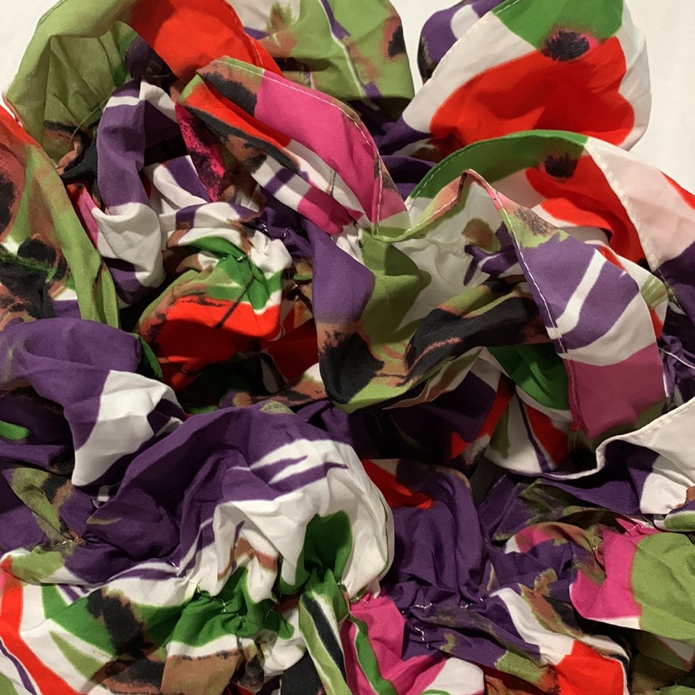 Colorful Ruched Scarf - Picture 4 of 8